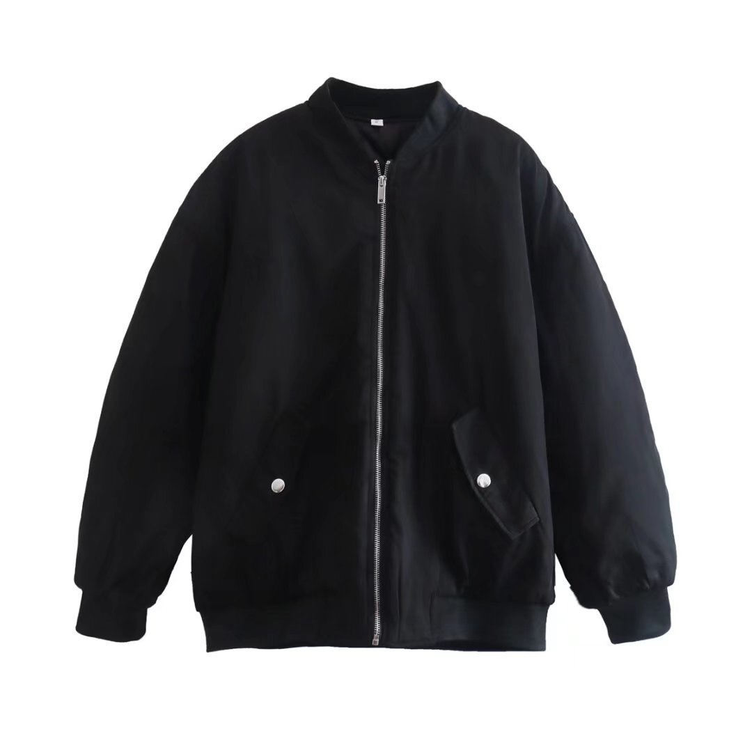 1440#A 3D LOGO Women Loose Jacket