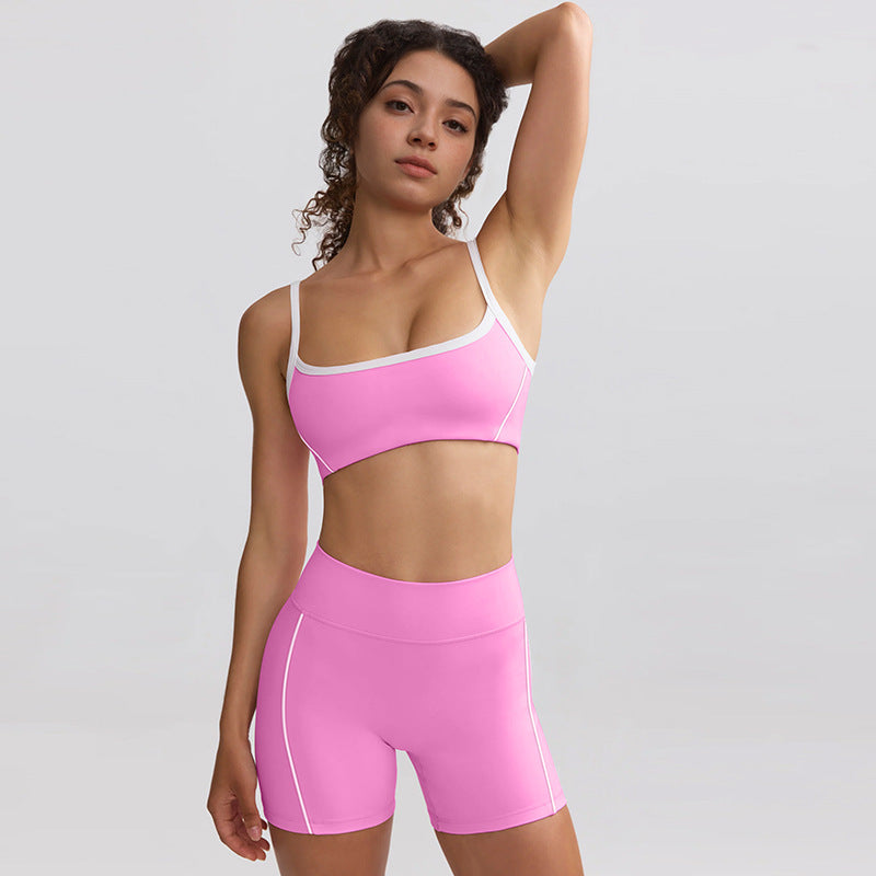 390# A Women Yoga Bra Shorts Set