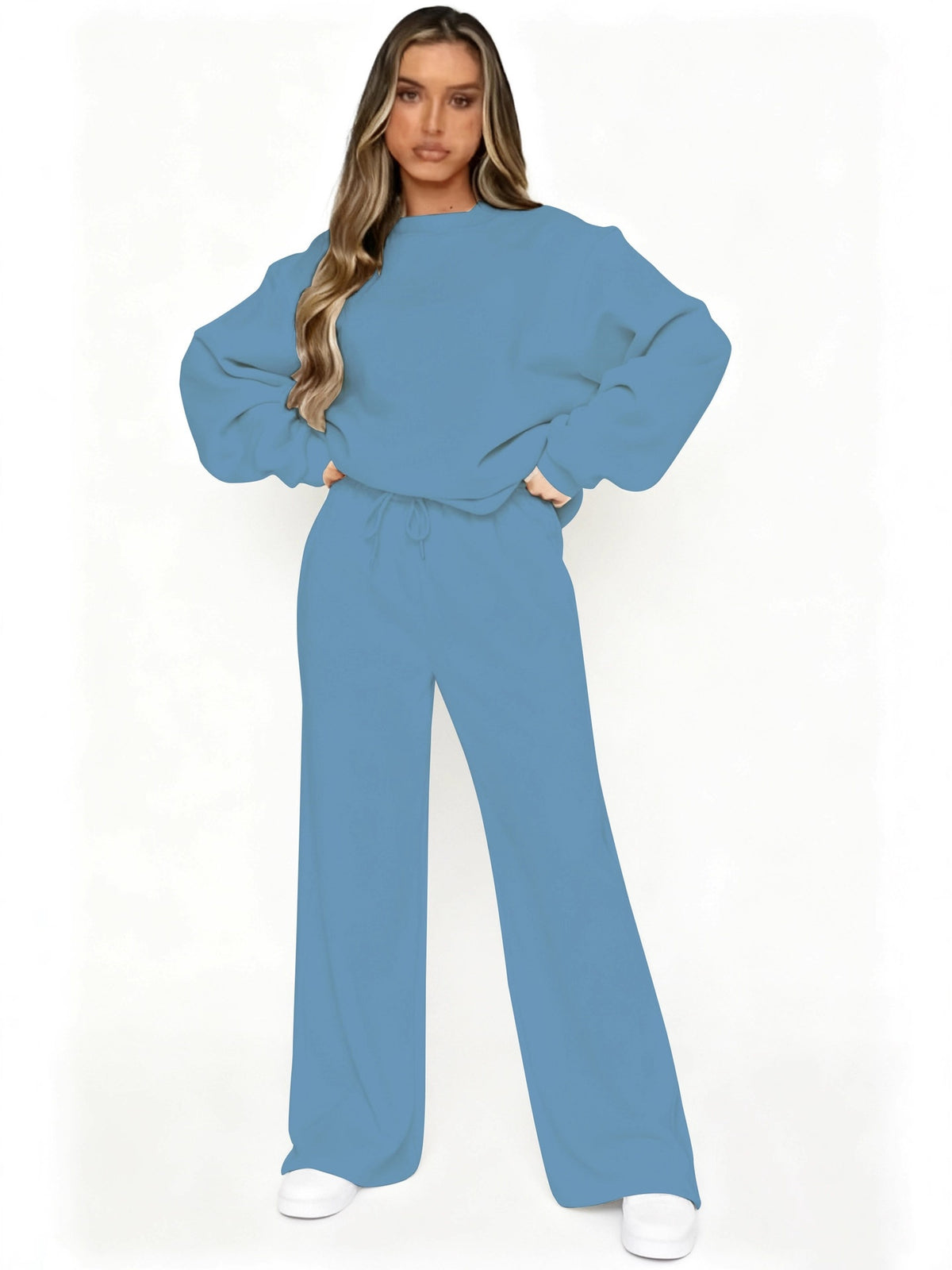 2297# A Women Polyester Pullover+ Jogger Set