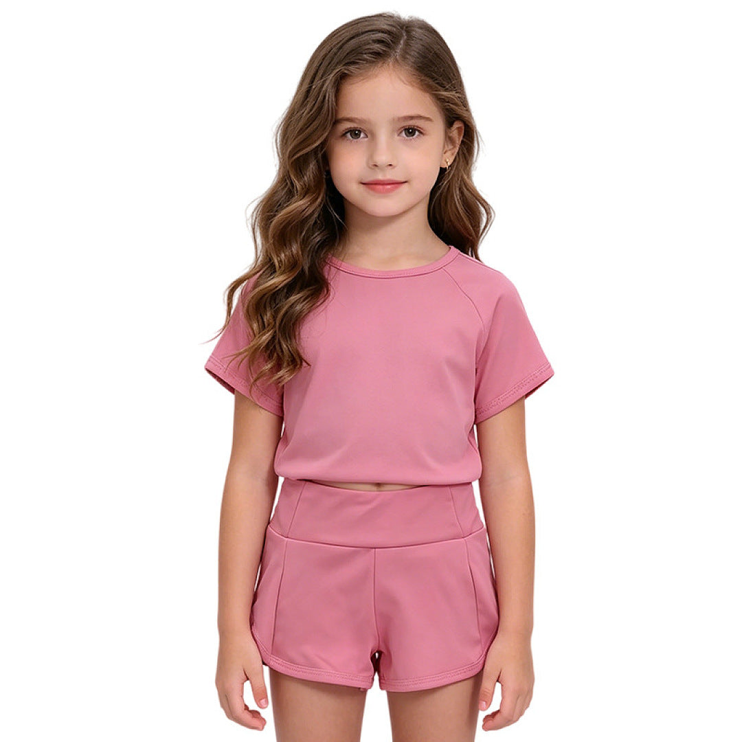 L6078#  kids Shirts Shorts Set