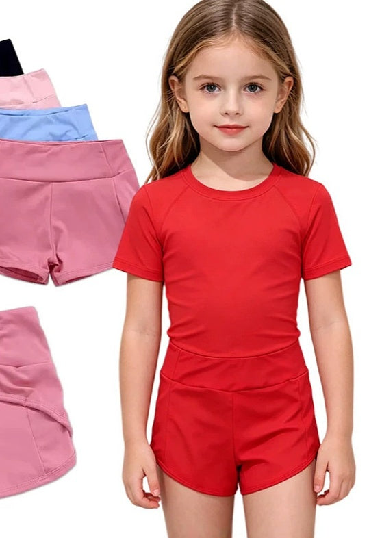 L6078#  kids Shirts Shorts Set