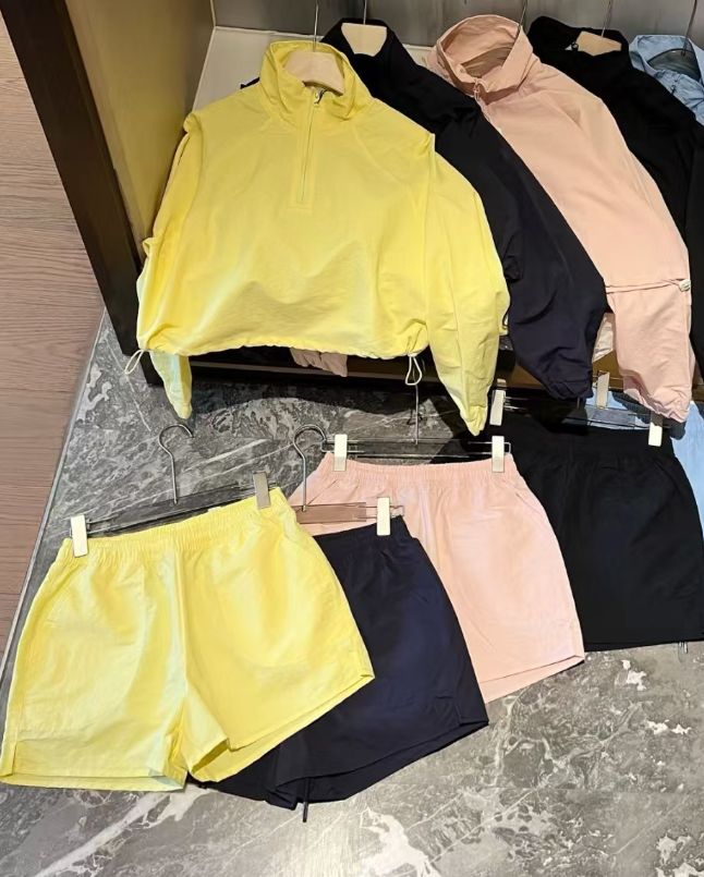 2320#A Women Jacket Shorts Set