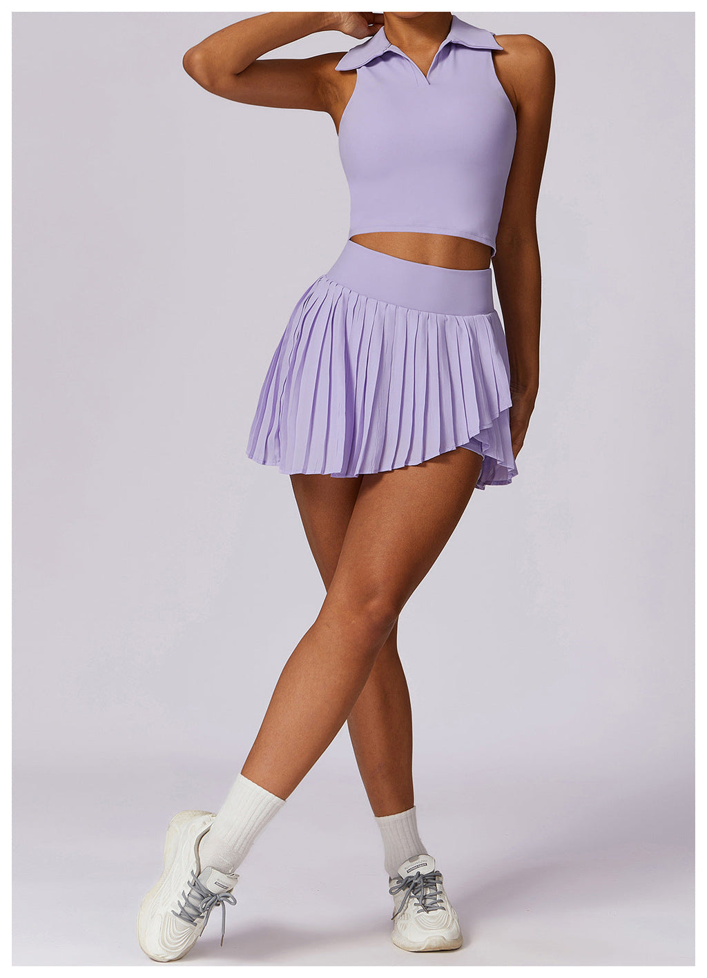 143 #AL Yoga Vest Skirt Set
