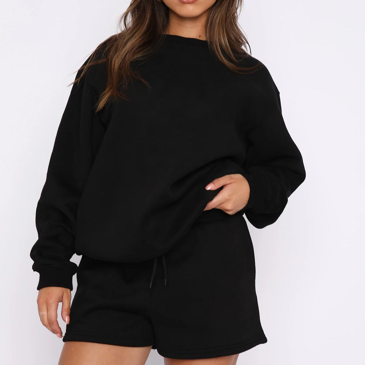 1645# A 3D Silver Women Yoga Hoodies Shorts Set