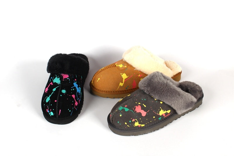 E3401# Cow Leather Slipper