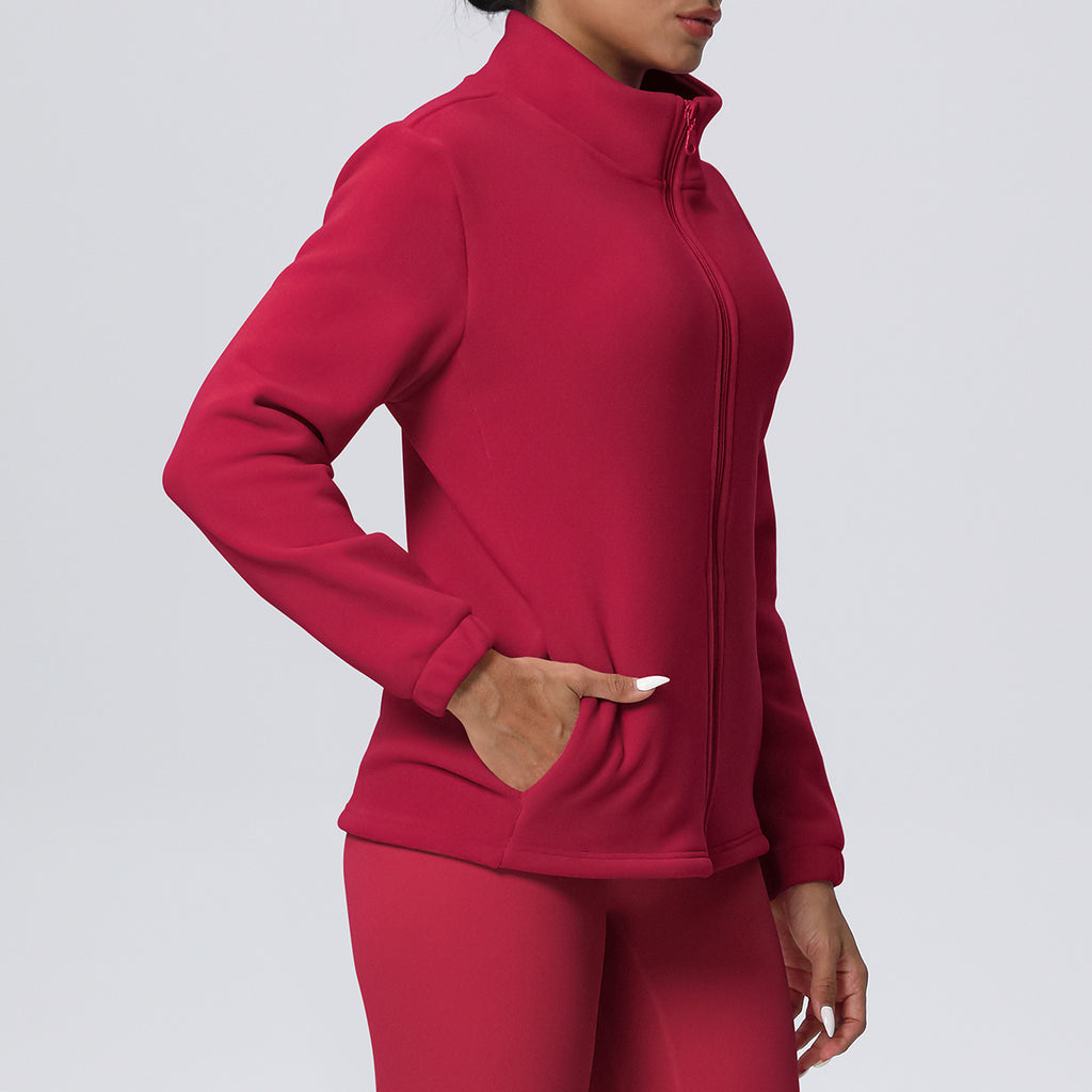 1685#A 3D Silver Women Fleece Jacket