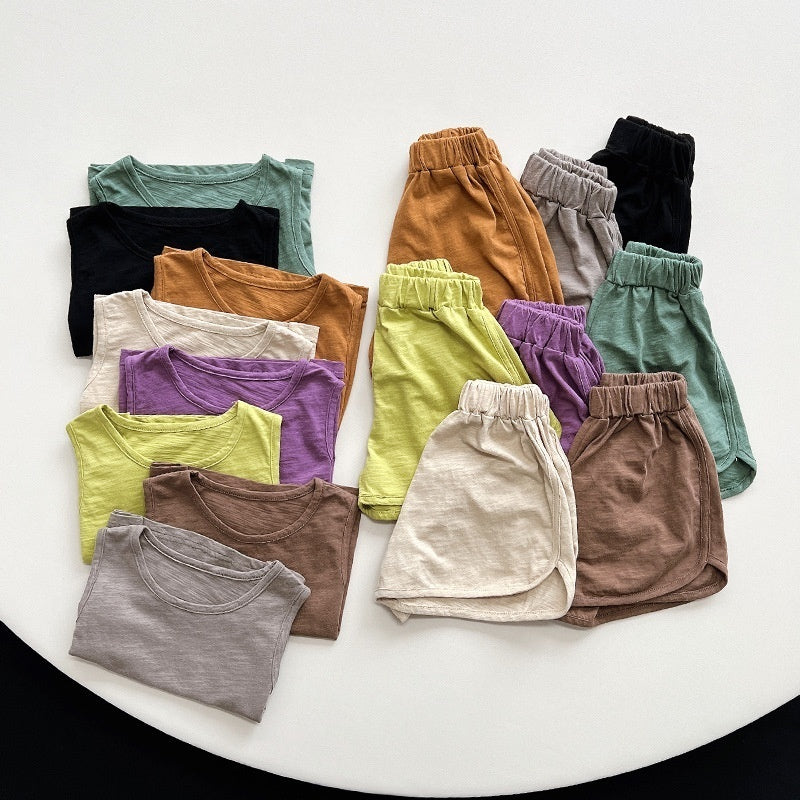 L5939#  Kids Yoga tank Or Shorts