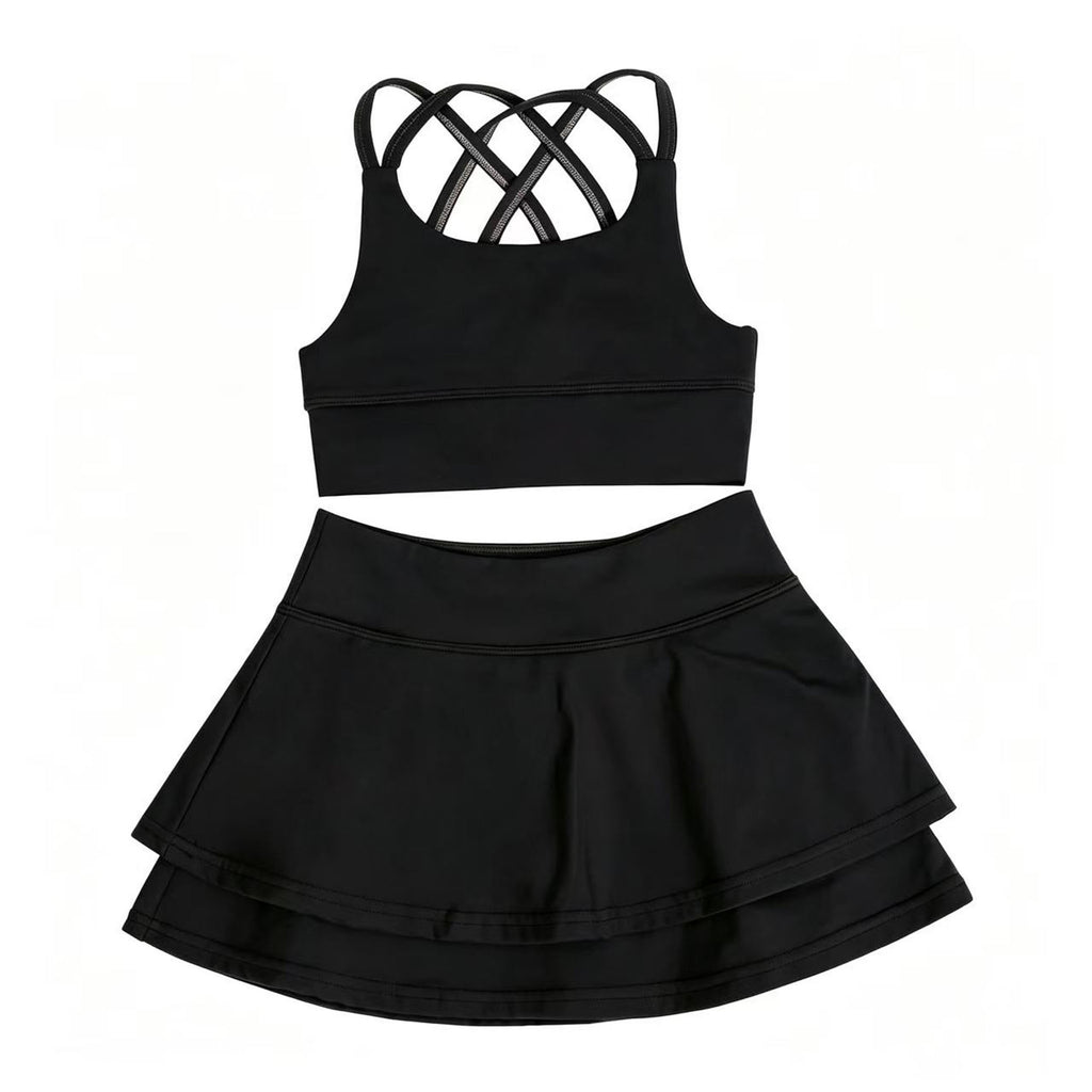 L6189#  Kids Bra Skirts Set