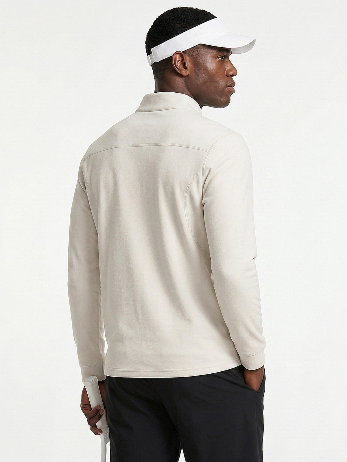 L6206# Men Plus Size Half Zipper Jacket