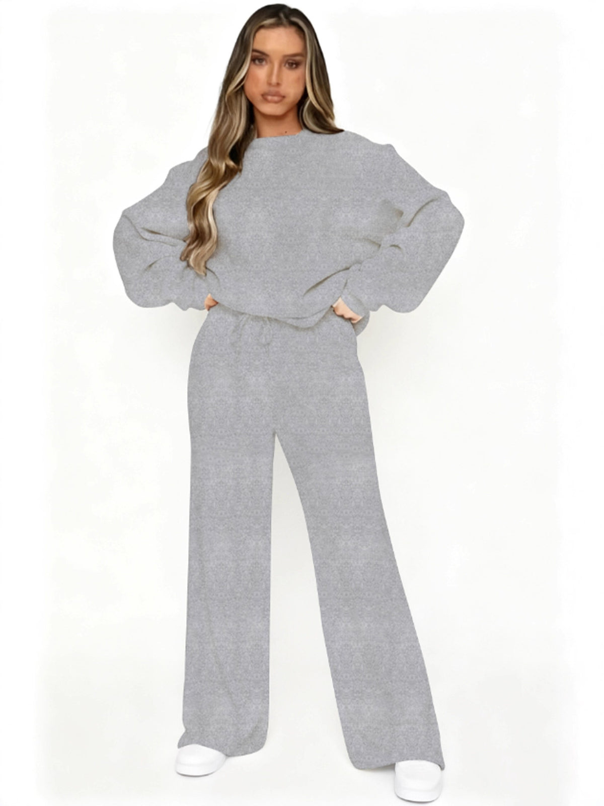 2297# A Women Polyester Pullover+ Jogger Set