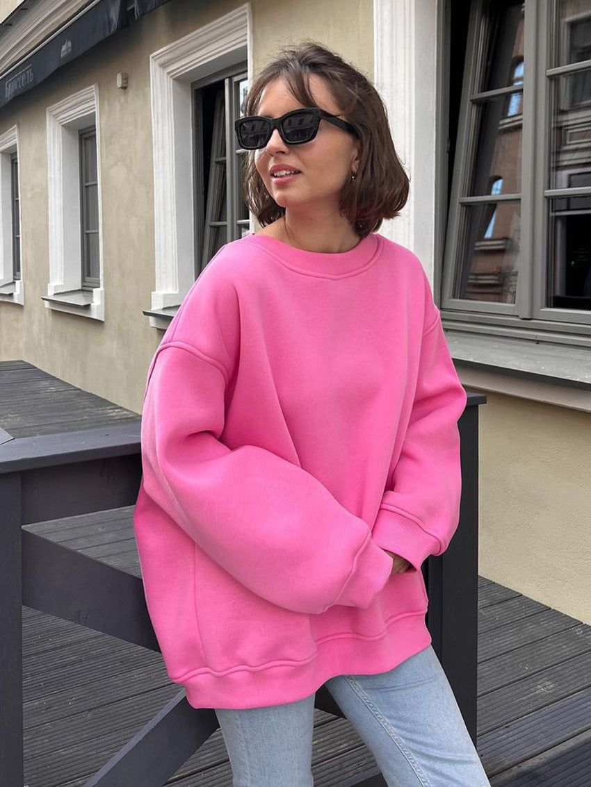 1438#A 3D LOGO Women Loose Sweatshirts