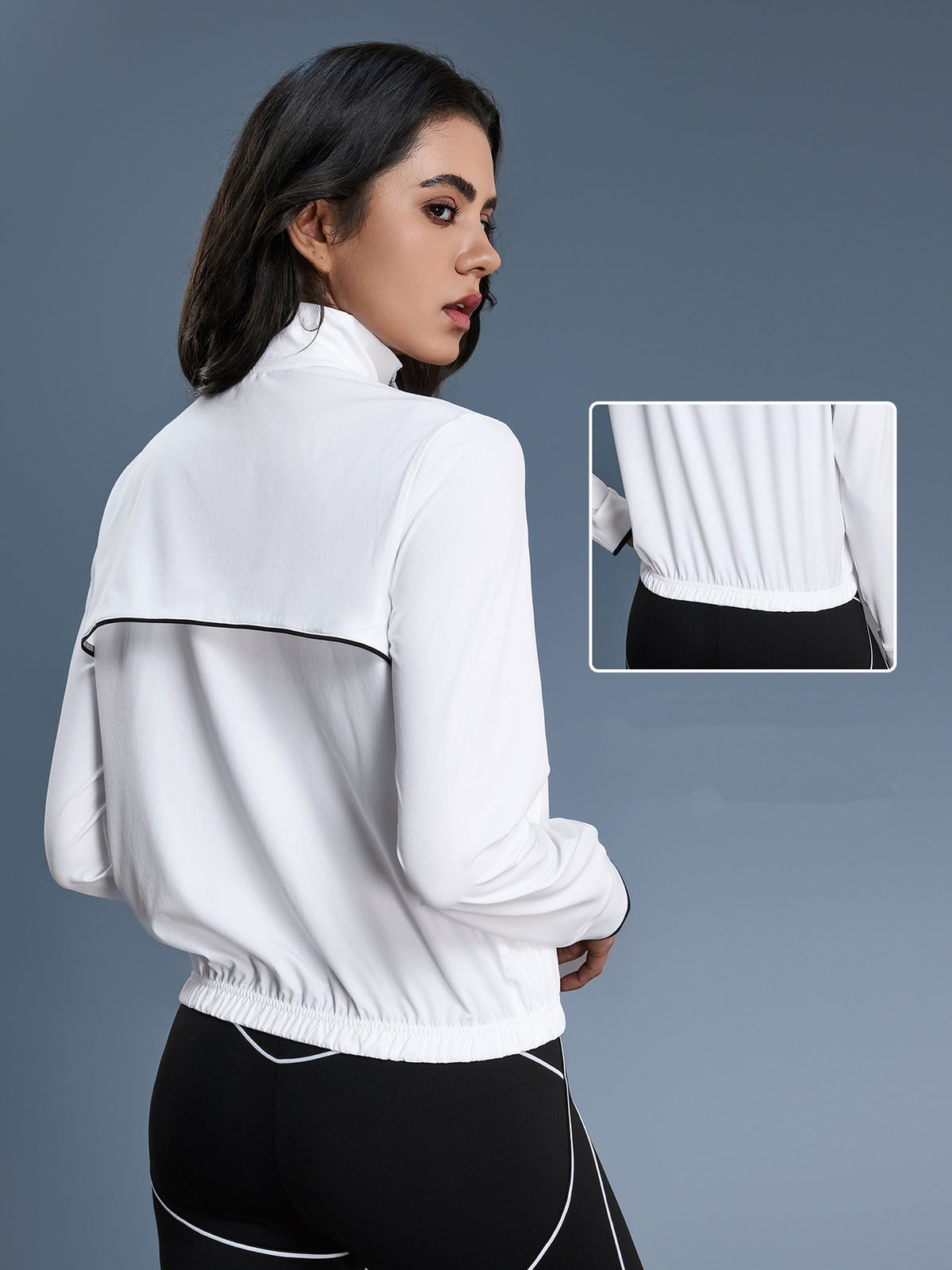 L5682# Embroidery Tennis Track Jacket