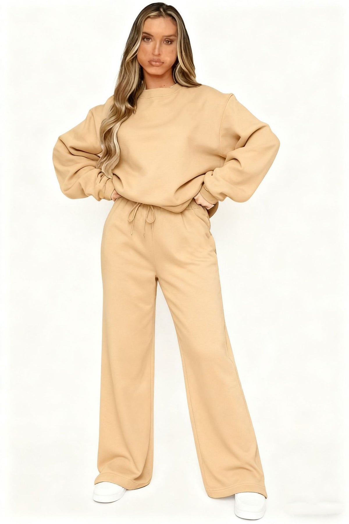 2297# A Women Polyester Pullover+ Jogger Set