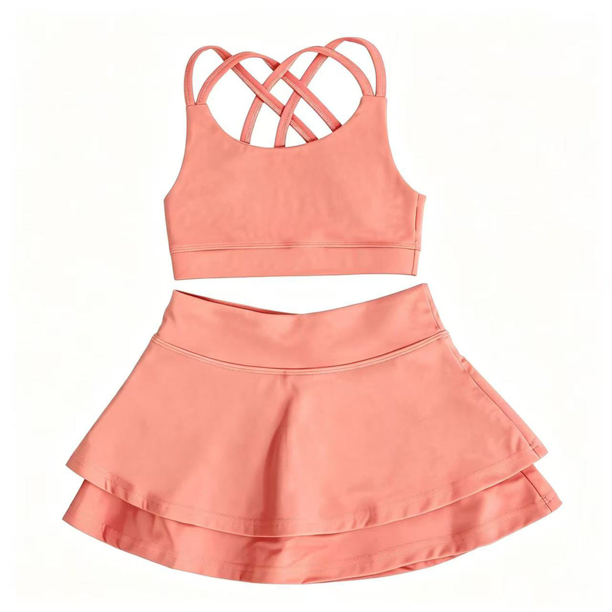 L6189#  Kids Bra Skirts Set