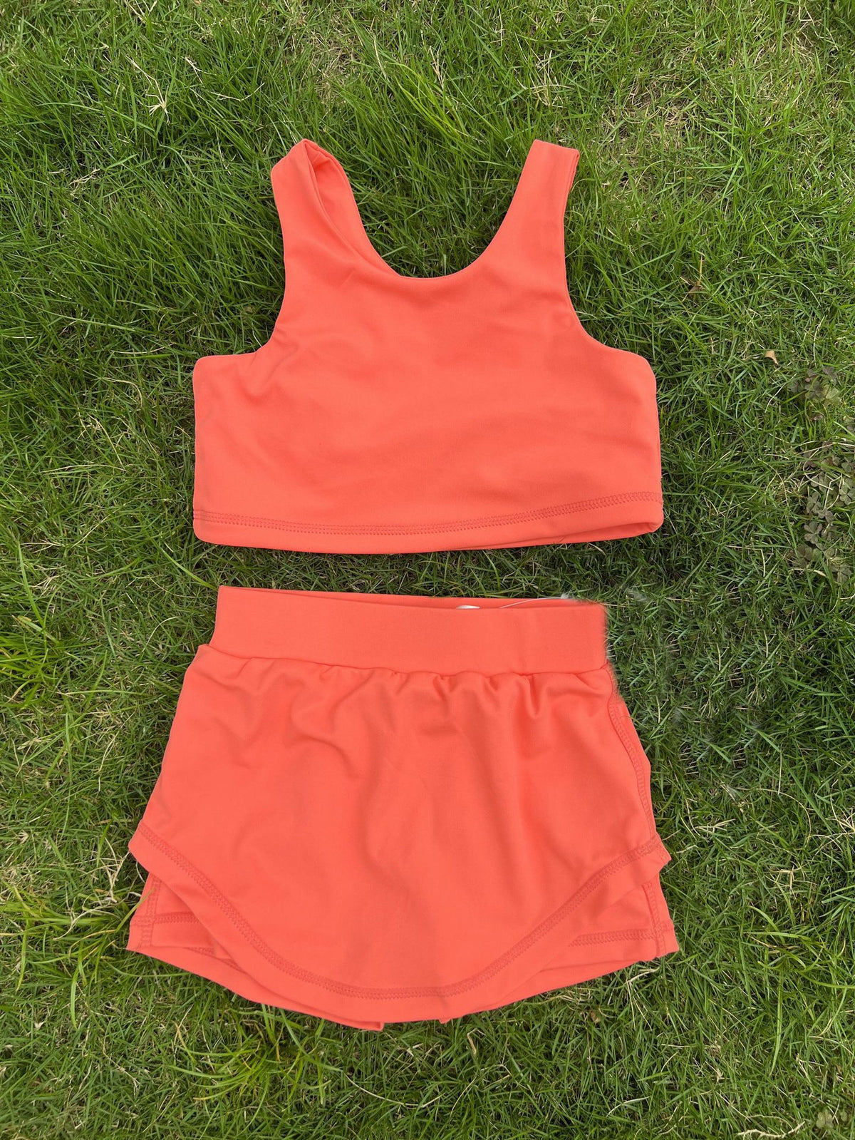 L6077# kids Top and Shorts Set