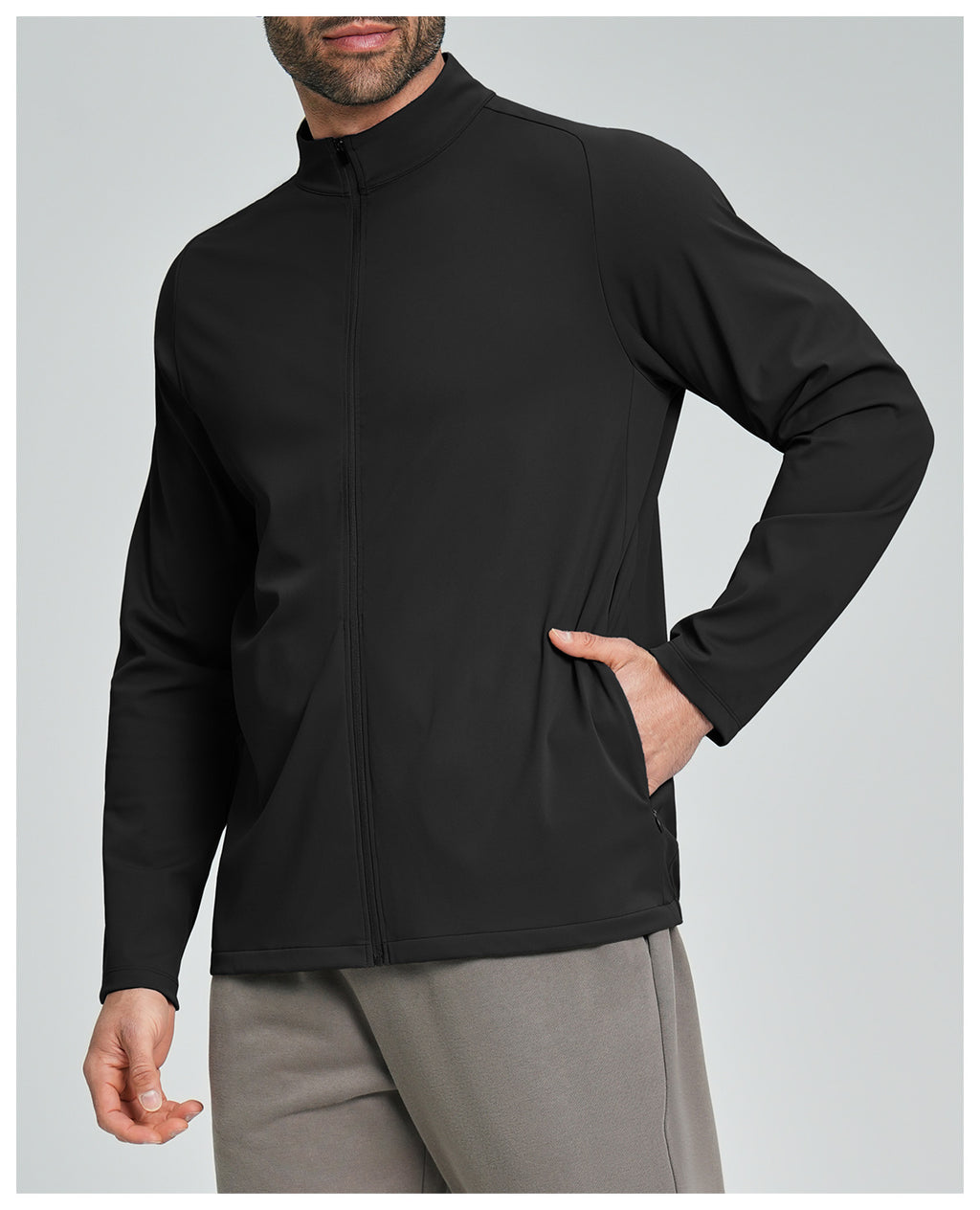 L6090#  Men Long Sleeve Jacket