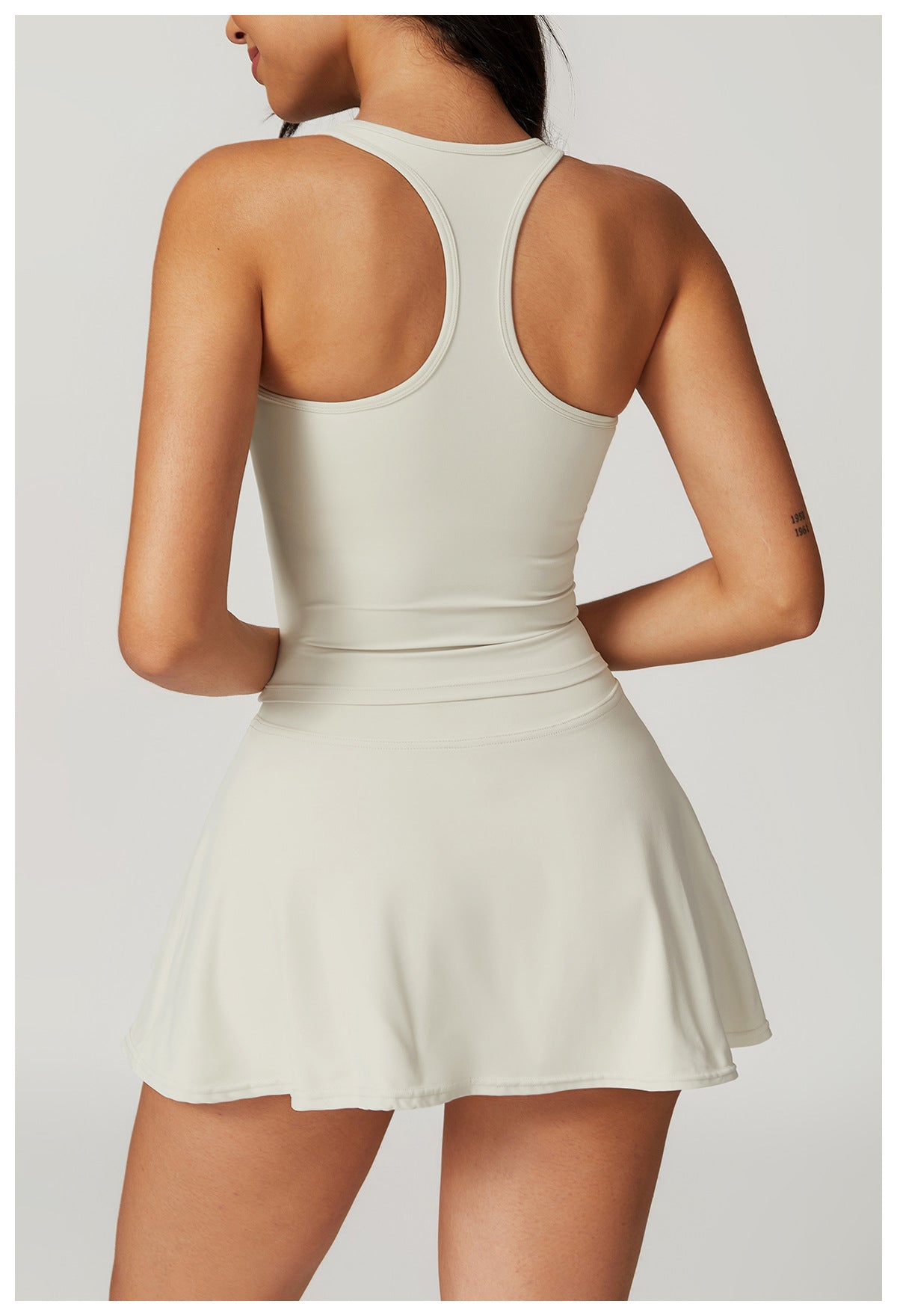 436# AL Women Yoga Tank Skirts Set
