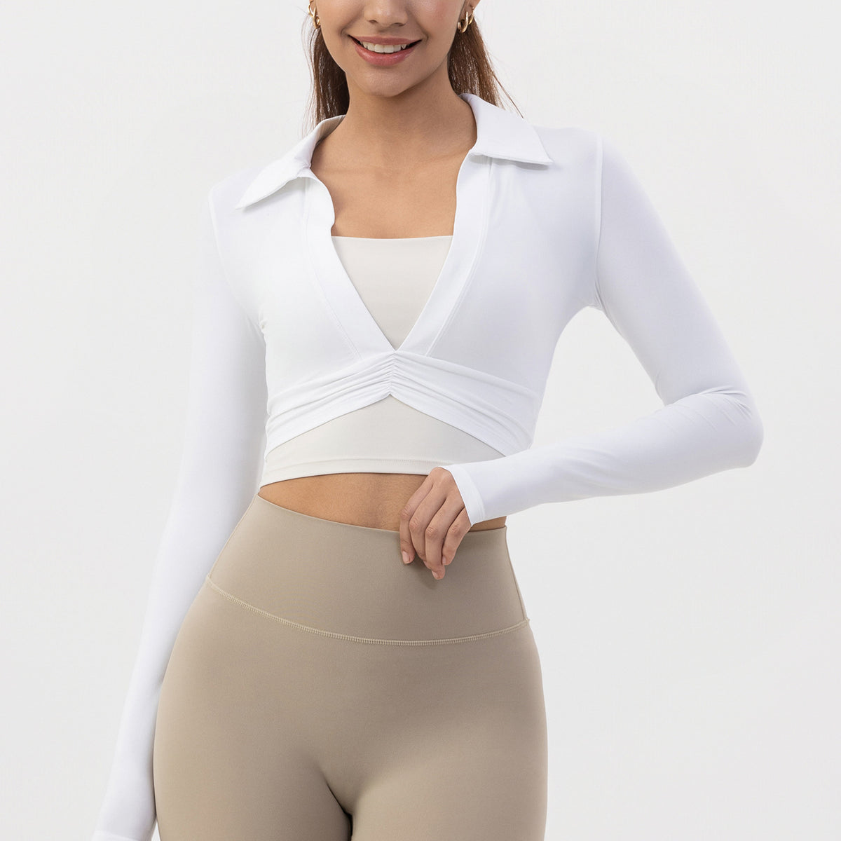 3200# Women Sport V Neck Shirts